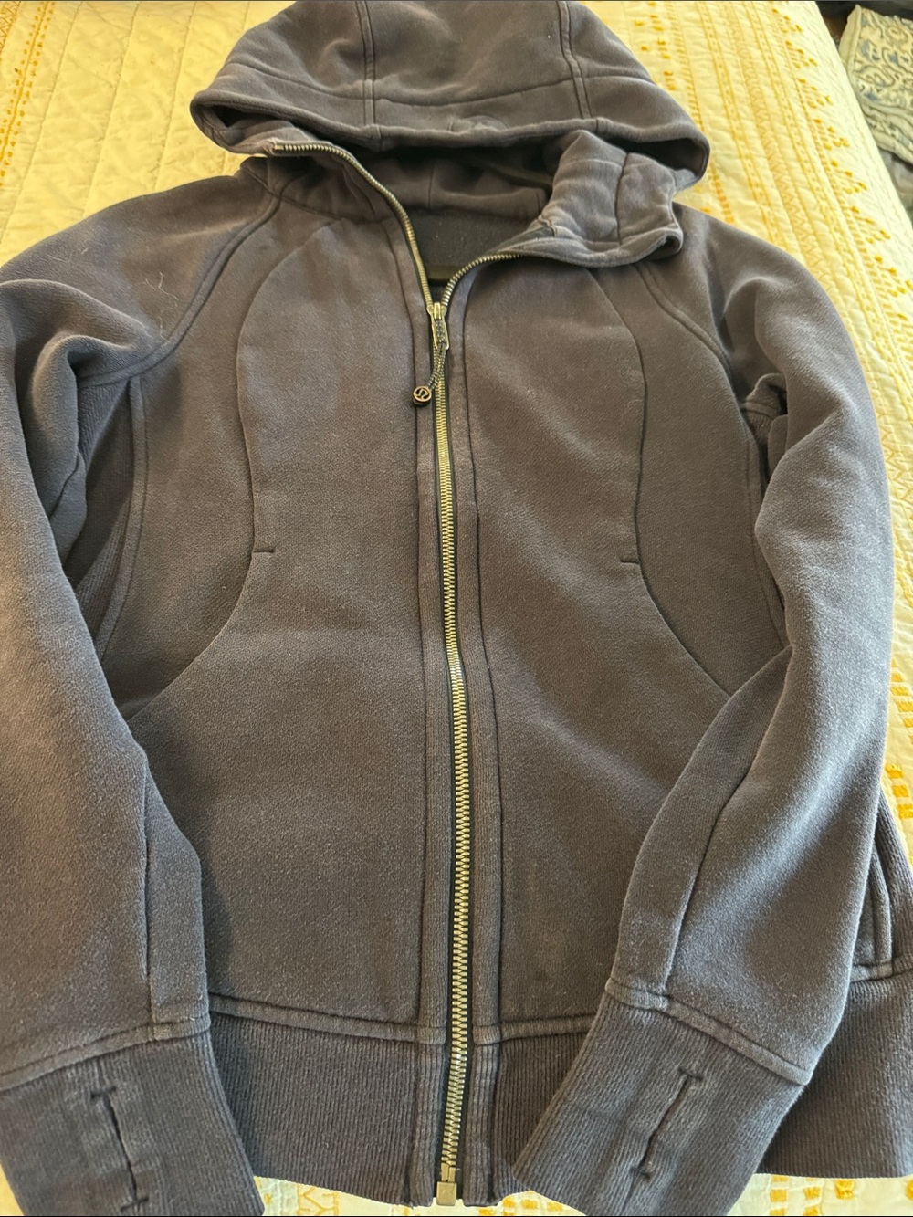 Lululemon Hooded Zip-Up Sweatshirt - navy blue size 6 women’s